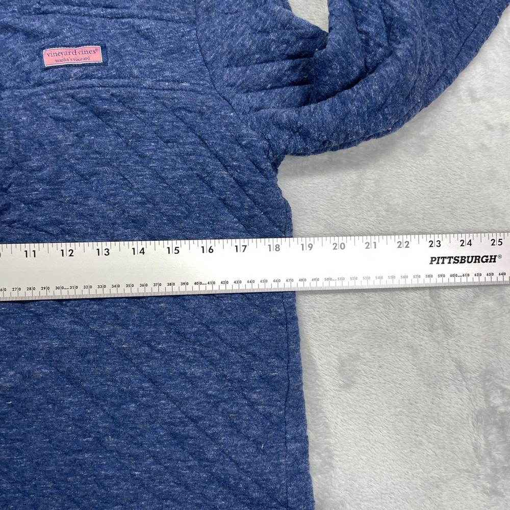 Vineyard Vines Sweatshirt Womens M Blue Long Sleeve Quarter Zip Slit Pullover - Picture 4 of 7